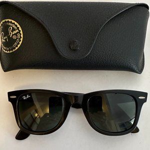 Ray-Ban RB2140 Black Wayfarer 50mm Unisex Classic Sunglasses + Case - AUTHENTIC